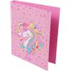 Pryma Raccoglitore 4 Anelli - Quaderno ad Anelli Formato A4 - Copertina Rigida Decorata - Organizer per Scuola, Ufficio e Archivio Documenti (Linea Unicorno)