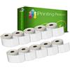 Printing Pleasure 10x Compatibile Rotolo 99010 28mm x 89mm Etichette adesive (Etichetta per rotolo: 130) per Dymo LabelWriter 4XL 450 400 330 320 310 Twin Turbo Duo SLP 450 400 200 120 100 Pro