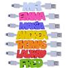 KDO 3D Etichette cavo Etichetta autoadesiva personalizzato 3D - Clip con lettere in rilievo - Idea regalo - 15 colori a scelta - 100% personalizzabile