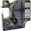 NEOUZA Compatibile Per Dymo 18051 S0718260 Rhino IND Termici Industriali Strizzacervelli Etichetta Tubo termoretraibile Cassetta Nastro Lunghezza 1.5m (nero su bianco, 6mm)