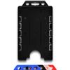 CKB LTD® - Porta badge double face verticale in plastica rigida, formato verticale, può contenere due carte, formato CR80, 86 mm x 54 mm, formato carte di credito (nero, confezione da 100)