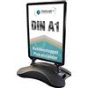 DisplayLager - Supporto per Poster con Ruote, Formato A1 (Bifacciale), Alluminio, Nero, Wind-Sign - Cavalletto Espositore Pubblicitario