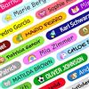 ETIKIDS Etichette Adesive Personalizzate per segnare matite e penne. Etichette adesive in vinile impermeabili colorate per bambini a scuola e all'asilo. Dimensioni 4,6 x 0,6 cm (150)