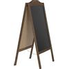 Alije Lavagna a gesso rustica fatta a mano, con supporto per clienti, 120 x 60 cm, lavagna a due lati, lavagna pubblicitaria, supporto per marciapiede (120 x 60 cm, 6 kg, marrone)