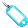 ZhangJJJJJJJ 100 targhette portachiavi da viaggio, in plastica, 5 x 2,2 cm, con portachiavi, per identificare chiavi o altri piccoli oggetti (azzurro)