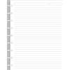 VOBRAMY Carta di ricarica a righe in formato classico, 9 dischi Discbound pre-perforati Happy Planner inserti, 100 fogli/200 pagine, carta a foglia larga, 100 g/m², 17,8 x 23,5 cm