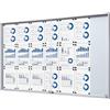 eurokraft pro | Bacheca con ante scorrevoli | largh x alt x prof esterno 1566 x 947 x 50 mm | parete posteriore in metallo