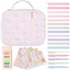 Syglawnd Kit Bibbia, Custodia per Bibbia per Donna Kit di capacità con linguette, penne, foglietti adesivi, evidenziatori, studio della con manico 8, 9x11, 4x3, 2 pollici Stile 2