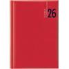 BUFFETTI. Agenda 2026 Giornaliera A5 Rossa in Similpelle Formato 15x21 cm + Penna Omaggio