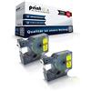Print-Klex 2x Compatibile Nastri Scrittura per Dymo D1 45018 Labelmanager 100 100Plus 100Series 120P 150 160 200Serie 210 Doppie 220P 260P 280 300 S0720580 12mm x7m Nero il Gialla Etichette - Easy Linea Serie