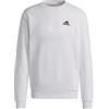 adidas Men's Standard Essentials Fleece Sweatshirt, White/Black, Large
