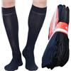 calze college 6/9 Paia Calze Lunghe in puro cotone filo di scozia Elasticizzato daUomo Rinforzati su Punta e Tallone, cotone fresco e leggero per l'Ufficio, Prodotto Italiano (9Paia Blu Navy, 39-42)