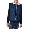 Wrangler Men's Sherpa Lined Denim Vest, Denim/Sherpa, Large