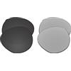 EZReplace Lenti di ricambio per occhiali Oakley Spindrift OO9474 (lenti polarizzate) - Adatto per montatura Oakley Spindrift (nero carbonio+argento metallico), Nero di carbonio e argento del metallo,