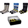 CERDÁ LIFE'S LITTLE MOMENTS Pack 3 Calcetines de Algodón de Batman-Licencia Oficial DC Comics, Multicolor, Estándar Unisex Adulto