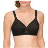 Playtex Reggiseno Classico Criss Cross 165-185 Colori Bianco-Beige-Nero Misure Dalla 34 alla 46 COPPA C ***Rivenditore Autorizzato*** (NERO, 44)