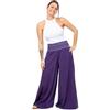 FANTAZIA - Pantaloni etnici leggeri/Cina e Righe Nausika - Taglia Unica - 100% Cotone Blu, Viola a righe, Taglia unica