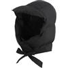 LA HUATE Cappello invernale caldo con cappuccio, sciarpa con cappuccio, impermeabile, antivento, cappello da sci, cravatta sotto il mento, per donne e ragazze, Spesso-Nero, Taglia unica