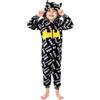 DC Comics Batman Onesie Pigiama Boys Boys Bambini Dark Knight Cavaliere Nero PJ 13-14 Anni