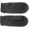 fiebig Mitten in pura lana con bordo in pelle | Guanto in lana fine per uomo e donna | Muffola In molti colori e dimensioni (8,5-M, Anthracite)