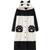 Fituenly Tutina Panda, Pigiama Intero per Adulti Color Corallo, Costume Panda con Cappuccio E Bottone, Pigiama Intero, Pigiama Intero per Adulti