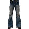 Fainash, Jeans a Zampa da Uomo Vita Alta Retro Nostalgic Washed Streetwear Trend Pantaloni Larghi in Denim Taglie Forti Europa e America L, Blu Scuro