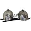 A.H 18 Gage Medievale Mandalorian Guerriero Acciaio Coppia di Spallacci Armatura Costume Spalla Argento Adulto, Argento, Adulto