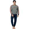 Lotto Pigiama Uomo Lungo Caldo Cotone lp2134 (IT, Testo, XL, Regular, Regular, Standard, Grigio)
