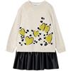 Mayoral Vestito Combinato Tricot per Bambine e Ragazze Beige 7 Anni (122cm)