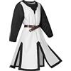 RUMAOZIA Costume da tunica medievale da uomo LARP vichingo, cosplay robe maglietta vintage Knight rieenactment, abbigliamento per Halloween, senza cintura, medievale, costume da cavaliere, tempio, Carnevale,
