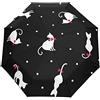 TropicalLife Ombrello antivento a 3 pieghe a pois gatti gattino ombrello con apertura automatica per donne uomini ragazze ragazzi unisex ultraleggero da viaggio ombrello compatto