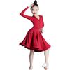 YXYjLb Abito Da Ballo Latino For Ragazza, Costume Da Ballo Di Carnevale, Abito Da Ballo A Maniche Lunghe, Abito Da Competizione(A6,140)