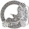 BELTINGER Fibbia da cintura Corvo Celtico 4,0 cm | Fibbia Fibbia intercambiabile da cintura 40mm solida | Abiti da Live Action Role Play e medievali | Argento