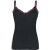 Gothicana by EMP Donna Top Nero con Pizzo XXL