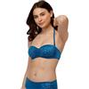 Lovable Reggiseno Fascia con Ferretto Fancy Shiny Micro, Bikini de Donna, Blu (Ottanio), 36C