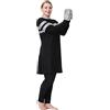 HJFYIZYNN 3 pezzi donne musulmane maniche lunghe stampa Burkinis coprire costumi da bagno, Rosa, 8X-Large