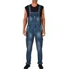 Generic Salopette classica da uomo in denim invecchiato con cinturino regolabile moda casual slim fit monopezzo jeans pagliaccetto durevole da lavoro tute tute tute multiuso con tasche, Blu, XL