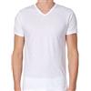 Leable Set da 8 Tshirt Bianca a Manica Corta in Cotone 100% Modello Basic e Scollo a V. Taglia 7-XXL
