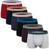 SHUOJIA Men's Comfortable Boxer 6 Pack Stretchy Soft Fitted Boxer Breathable Modal Underwear (8XL)