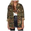 Taiduosheng Donne sciolto sottile Camouflage Cappotti Disposizione Outwear Giacche, Mimetico, XS