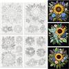 BENECREAT 17 pz Stabilizzatori per Ricamo Solubili In Acqua, Carta Da Trasferimento per Ricamo di Mazzi di Girasoli per Principianti, Carta Da Ricamo A Punto Croce Lavabile