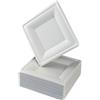 ILIP PZ 50 PIATTI PIANI QUADRATI GRANDI 26X26 CM BIODEGRADABILI (IDONEO AL SOLO RISCALDAMENTO IN MICROONDE) IDEALI PER ALIMENTI CALDI E FREDDI PER SERVIRE ANTIPASTI, SUSHI, VERDURA,FORMAGGI E FRUTTA