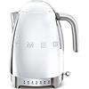 Smeg, Bollitore Temperatura Variabile KLF04SSEU 1,7L, Più Livelli di Temperatura, Filtro Anticalcare Lavabile, Autospegnimento di Sicurezza, Indicatore Livello Acqua, Potenza 2400W, Acciaio
