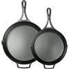 Lodge Blacklock - Set di padelle in ghisa, 26 cm e 30,5 cm, tripla stagionatura, leggere, facili da pulire