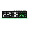 EasyByMall Sveglia digitale comodino, versatile LED Night Light Clock: luce morbida, luminosità regolabile e rilevamento automatico della luce (verde)