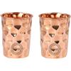 Fashnkart Bicchieri in rame puro Set di 2 bicchieri per acqua potabile Ayurveda Health Pure Tumblers Tazze in rame 10,14 Oz 300 Ml (diamante)