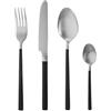 KASANOVA Set 24 posate acciaio inox manico nero Supreme