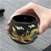 EHERDM 2 tazze da tè con drago e fenice che cambiano colore con scatola regalo in argilla viola Zisha tazza da tè fatta a mano Kung Fu Set da tè sensibile al calore sabbia viola Drinkware regalo per