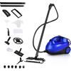 RELAX4LIFE Pulitore a Vapore 2000W, Serbatoio 1,5L da 45 Minuti, 19 Accessori, Continuo a 108°C e 4 Bar per Pavimenti, Tappeti, Auto, Vetri, Igienizza Senza Chimici, Blocco Sicurezza Bambini (BLU)
