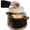 LRTYZBD Pentola in ceramica - Pentola in terracotta, pentola in argilla calda con per cucinare stufati, zuppe, 2 l